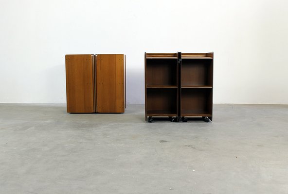 Nightstands in Walnut by by Tobia & Afra Scarpa for Maxalto, Italy, 1970s, Set of 2-IVC-1741455