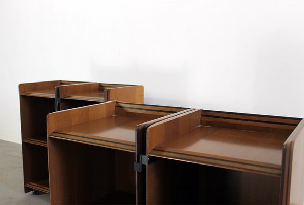 Nightstands in Walnut by by Tobia & Afra Scarpa for Maxalto, Italy, 1970s, Set of 2-IVC-1741455