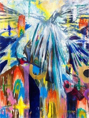 Niki Singleton, Hummingbird Man, 2021, Acrylic-ZHZ-1753454