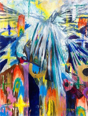 Niki Singleton, Hummingbird Man, 2021, Acrylic-ZHZ-1753454