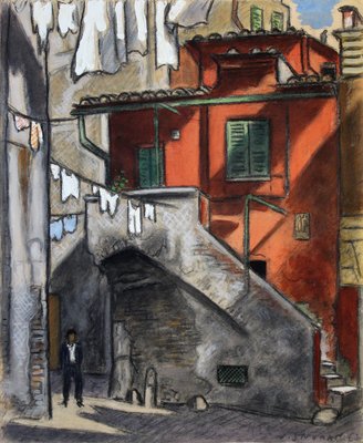 Niklavs Strunke, Rome, Trastevere, 1963, Mixed Media on Paper-FNC-2029064