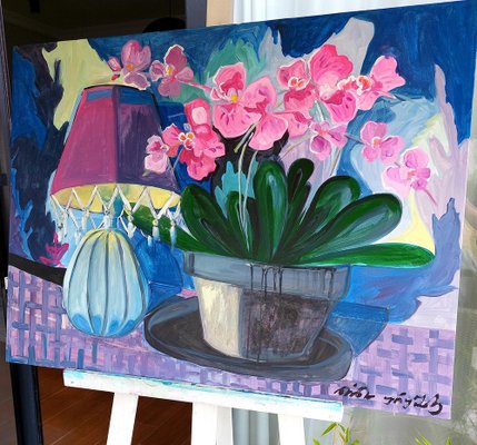 Nina Urushadze, Orchid, 2023, Acrylic on Canvas-CHG-2030870