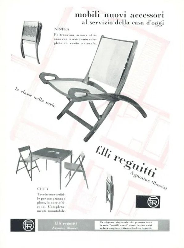 Ninfea Chairs attributed to Gio Ponti for Brevetti Reguitti, Italy, 1958, Set of 2