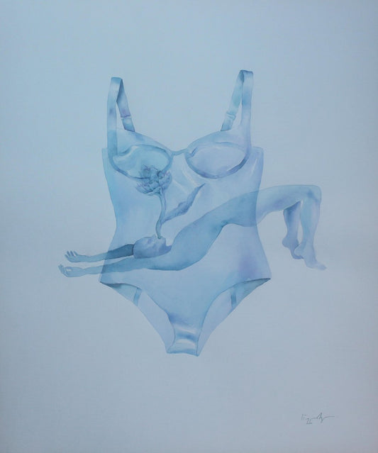 Nino Eliashvili, Blued Lightness, 2021, Watercolor on Paper