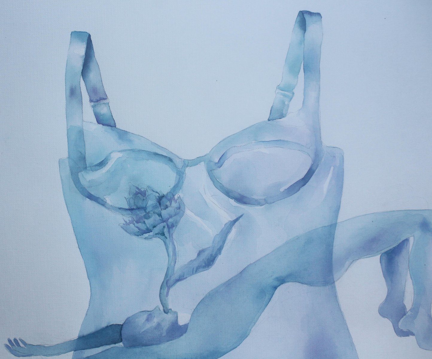 Nino Eliashvili, Blued Lightness, 2021, Watercolor on Paper