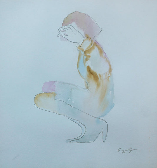 Nino Eliashvili, She, 2022, Watercolor on Paper