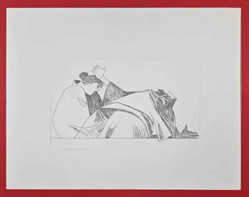 Nino Pedone, Tragic Composition, Original Etching, 1970s-ZCI-1261079