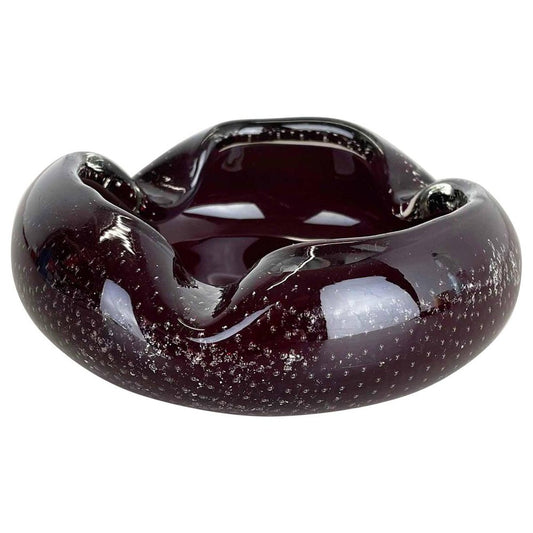 No. 1 NRed Murano Glass Bowl Shells Ashtray attributed to Venini, Italy, 1970s