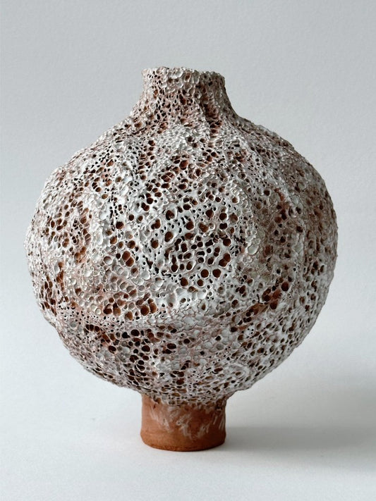 No 11 Terracotta Moon Jar by Elena Vasilantonaki