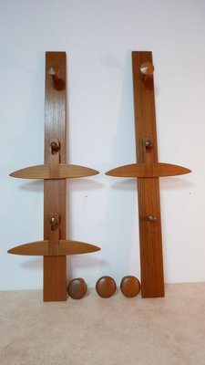 No. 140 Teak Coat Racks by Aksel Kjersgaard for Aksel Kjersgaard, 1960s, Set of 8-KK-774329