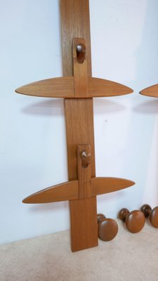 No. 140 Teak Coat Racks by Aksel Kjersgaard for Aksel Kjersgaard, 1960s, Set of 8-KK-774329