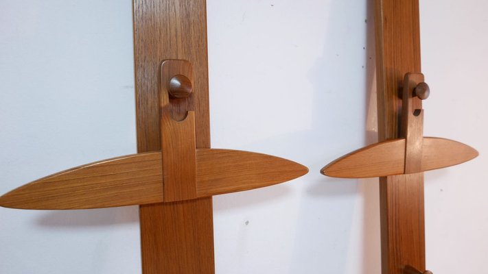 No. 140 Teak Coat Racks by Aksel Kjersgaard for Aksel Kjersgaard, 1960s, Set of 8-KK-774329