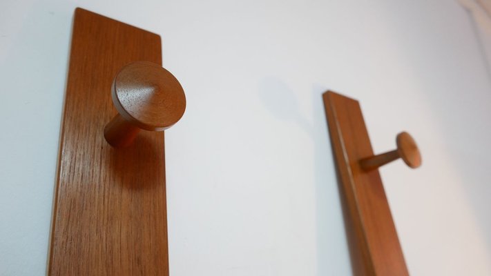 No. 140 Teak Coat Racks by Aksel Kjersgaard for Aksel Kjersgaard, 1960s, Set of 8-KK-774329