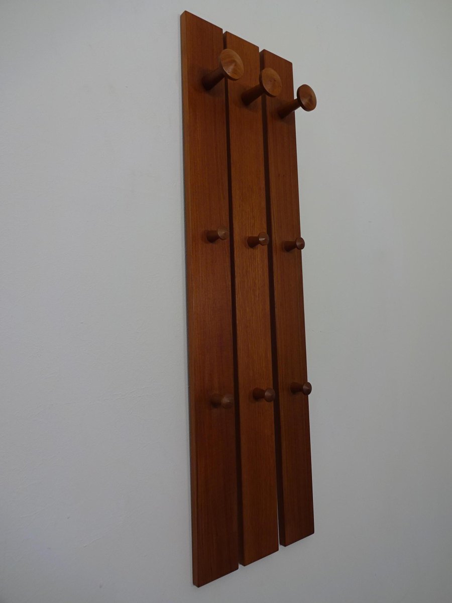 No. 140 Teak Wall Racks by Aksel Kjersgaard for Odder Møbler, 1960s, Set of 3