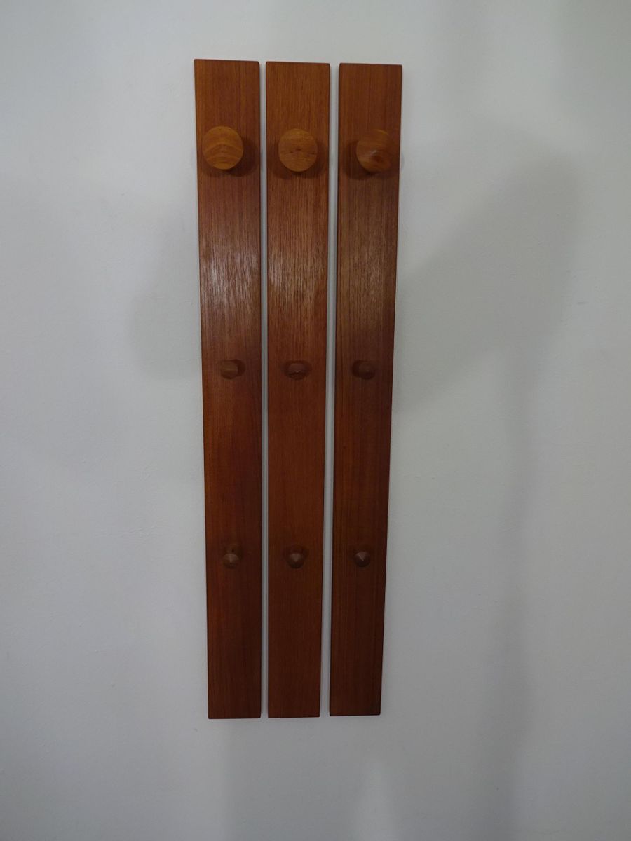 No. 140 Teak Wall Racks by Aksel Kjersgaard for Odder Møbler, 1960s, Set of 3