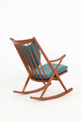 No. 182 Teak Rocking Chair by Frank Reenskaug for Bramin, 1960s-NIX-1790880