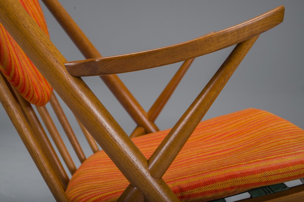 No. 182 Teak Rocking Chair by Frank Reenskaug for Bramin, 1960s