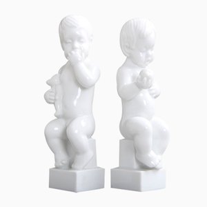 No. 2230 and 2231 Figures in Blanc de Chine by Sv. Lindhart for Bing & Grondahl, 1970-1982, Set of 2-DQ-1351077