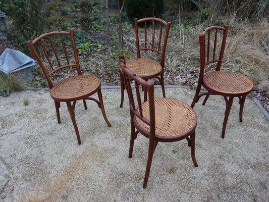 No. 66 Bistro Dining Chairs from Thonet, Vienna, Austria, 1910s, Set of 4-EA-1807312