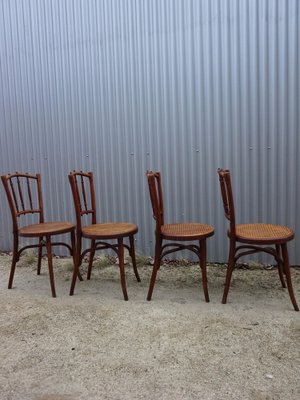 No. 66 Bistro Dining Chairs from Thonet, Vienna, Austria, 1910s, Set of 4-EA-1807312