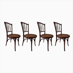 No. 66 Bistro Dining Chairs from Thonet, Vienna, Austria, 1910s, Set of 4-EA-1807312