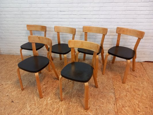 No. 69 Dining Chairs attributed to Alvar Aalto for Finmar, 1950s, Set of 6-EAW-2032328