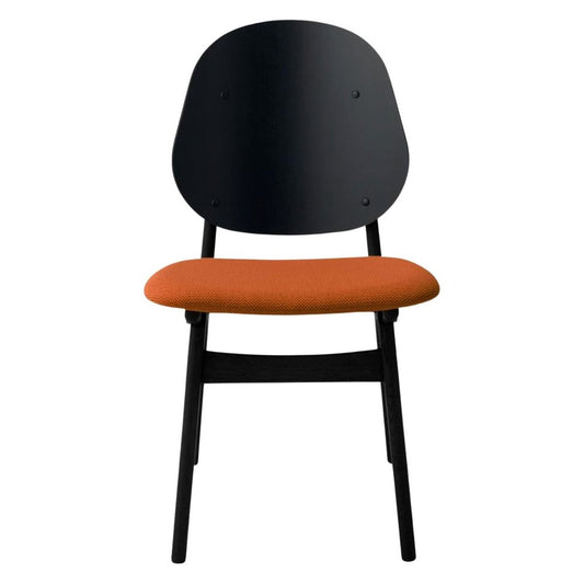 Noble Chair in Black Lacquered Beech and Terracotta by Warm Nordic