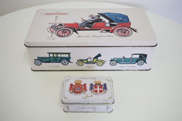 Noblesse Oblige Coffee Tins from Eduscho, 1970s, Set of 2-KNM-944864