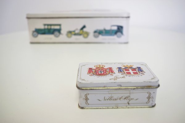 Noblesse Oblige Coffee Tins from Eduscho, 1970s, Set of 2-KNM-944864