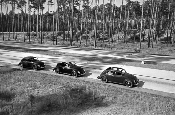 Nolte, Three Models of the Volkswagen Beetle Driving, Germany, 1938/2021, Photograph-DYV-1133323