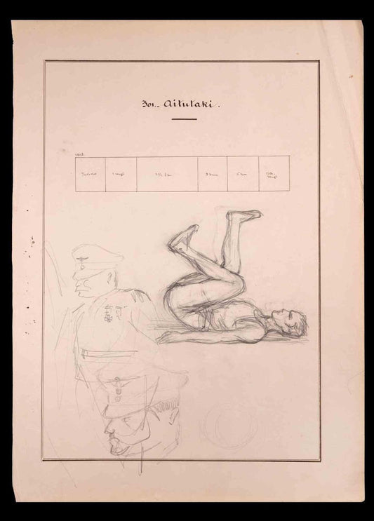 Norbert Meyre, Exercise, Drawing in Pencil, Early 20th-Century