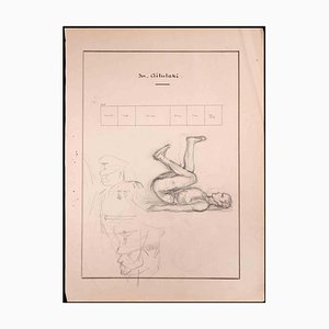 Norbert Meyre, Exercise, Drawing in Pencil, Early 20th-Century-ZCI-1342893