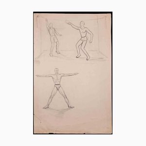 Norbert Meyre, Exercises, Drawing in Pencil, Early 20th-Century-ZCI-1342891