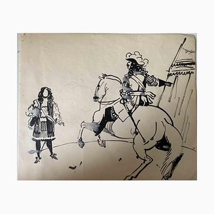 Norbert Meyre, Le Chevalier, Drawing, Mid 20th-Century-ZCI-1308609