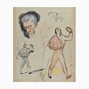 Norbert Meyre, The Figures Sketches, Drawing, Mid 20th-Century-ZCI-1308602