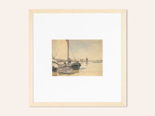 Norderney, Gouache on Thick Paper, Framed-GPP-1091631