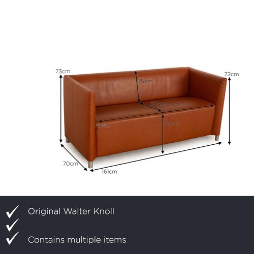 Norman 350 Leather Sofa Set from Walter Knoll / Wilhelm Knoll, Set of 2