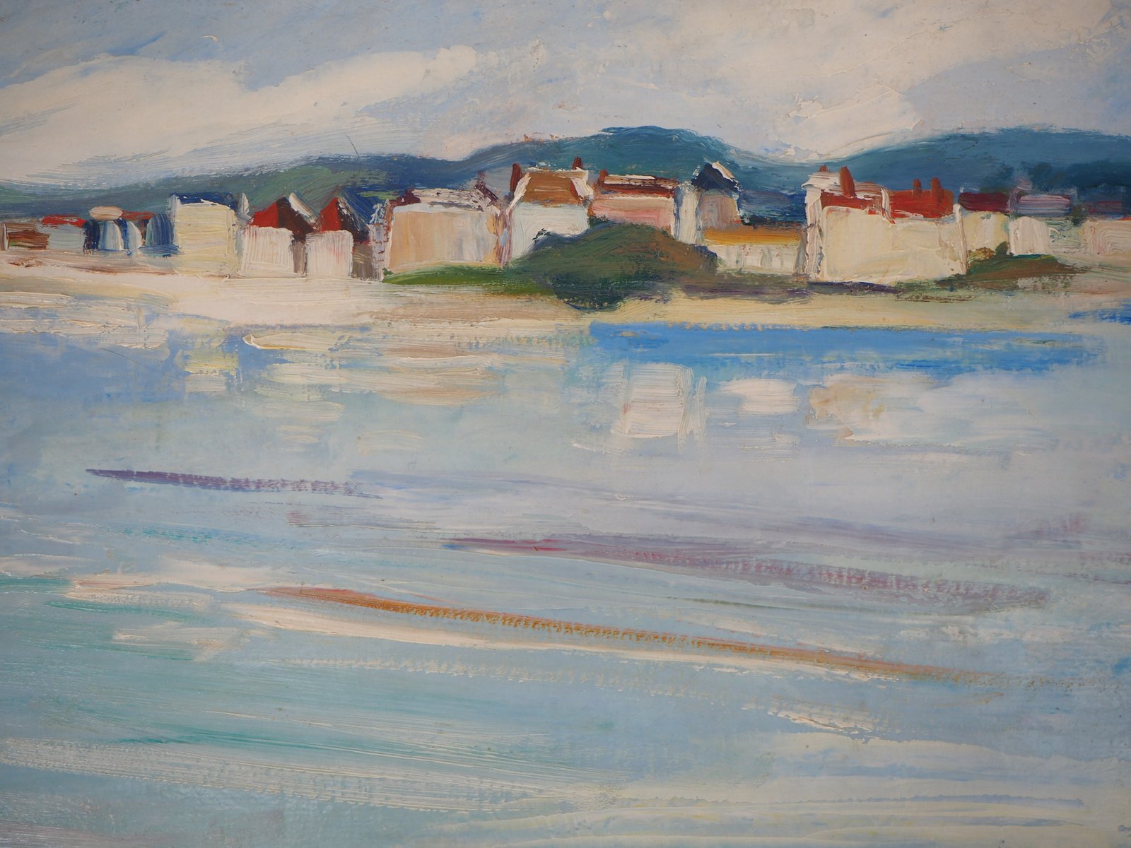 Normandy Coast Oil on Panel by Elisée Maclet