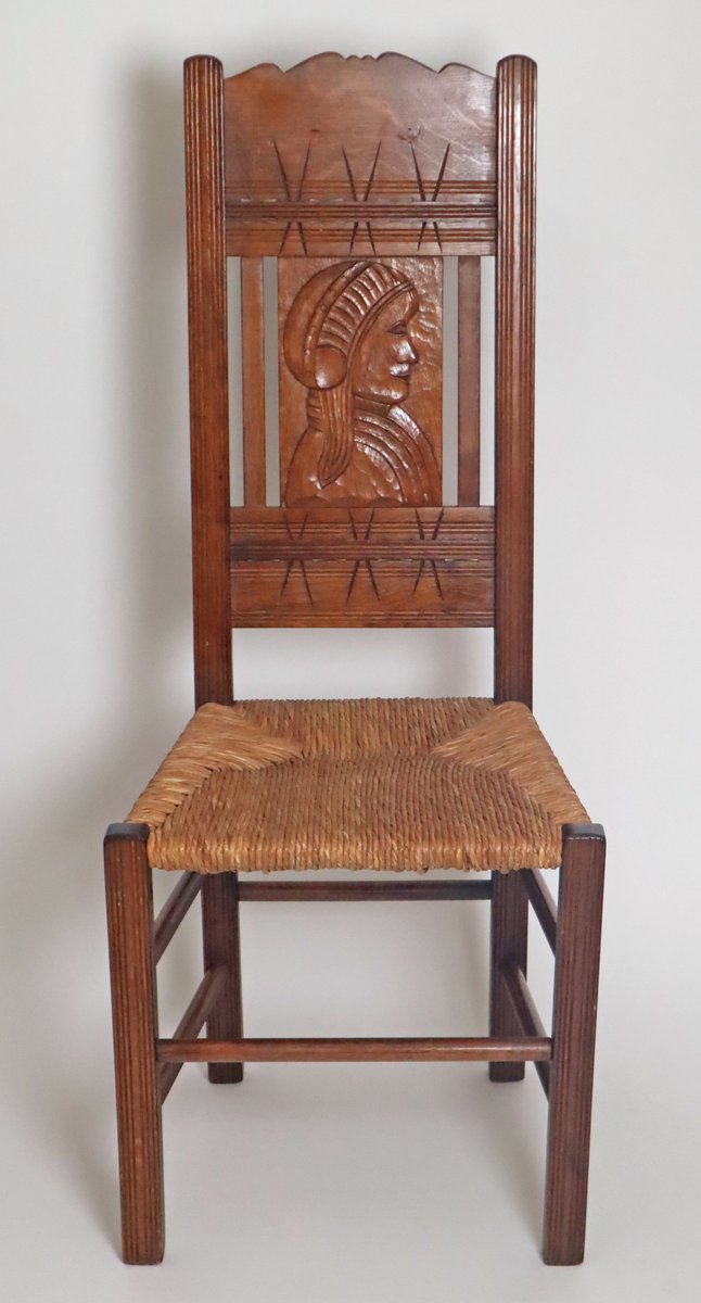 North German Oak Bridal Chair, 1930s