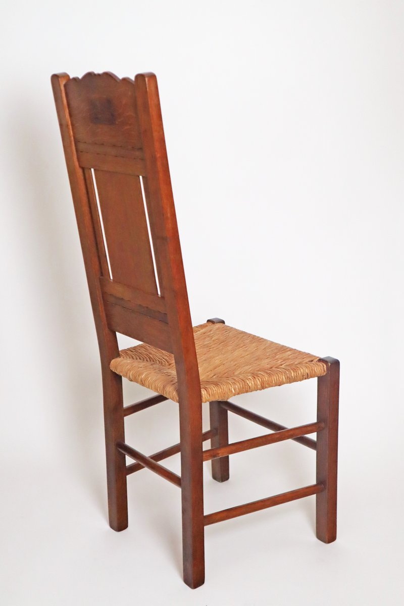 North German Oak Bridal Chair, 1930s