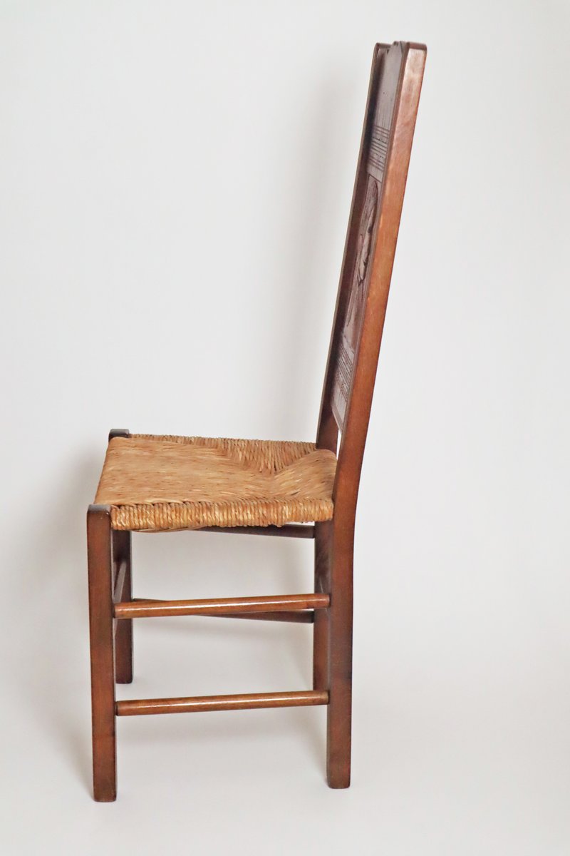 North German Oak Bridal Chair, 1930s