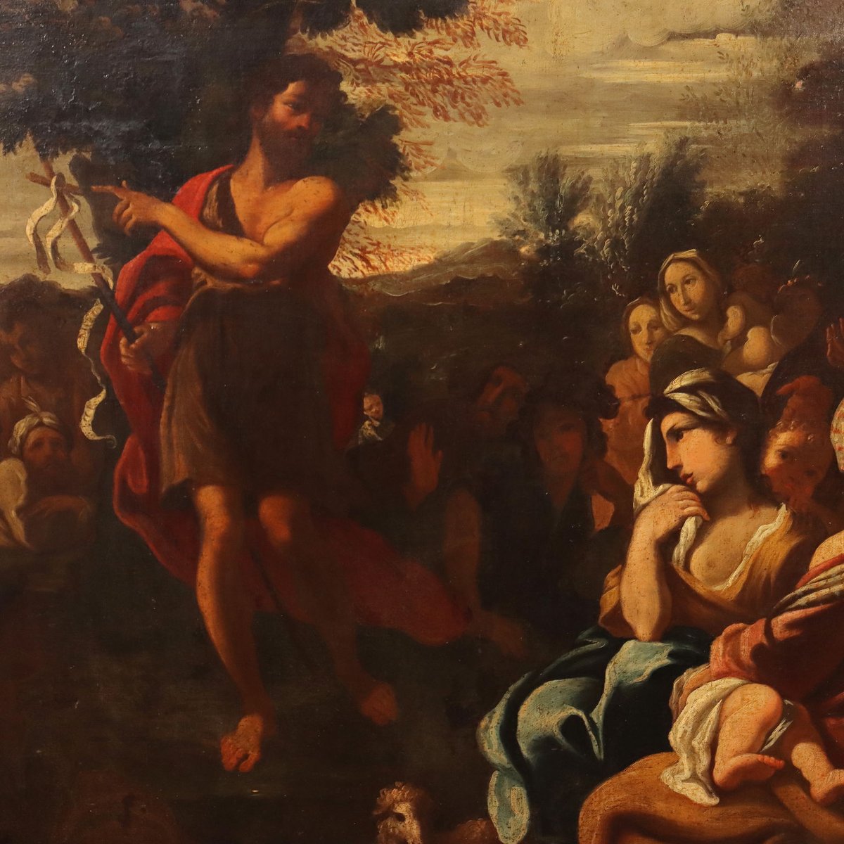 North Italian School Artist, Sermon of St John the Baptist, 1700s, Oil on Canvas-VMM-1730224