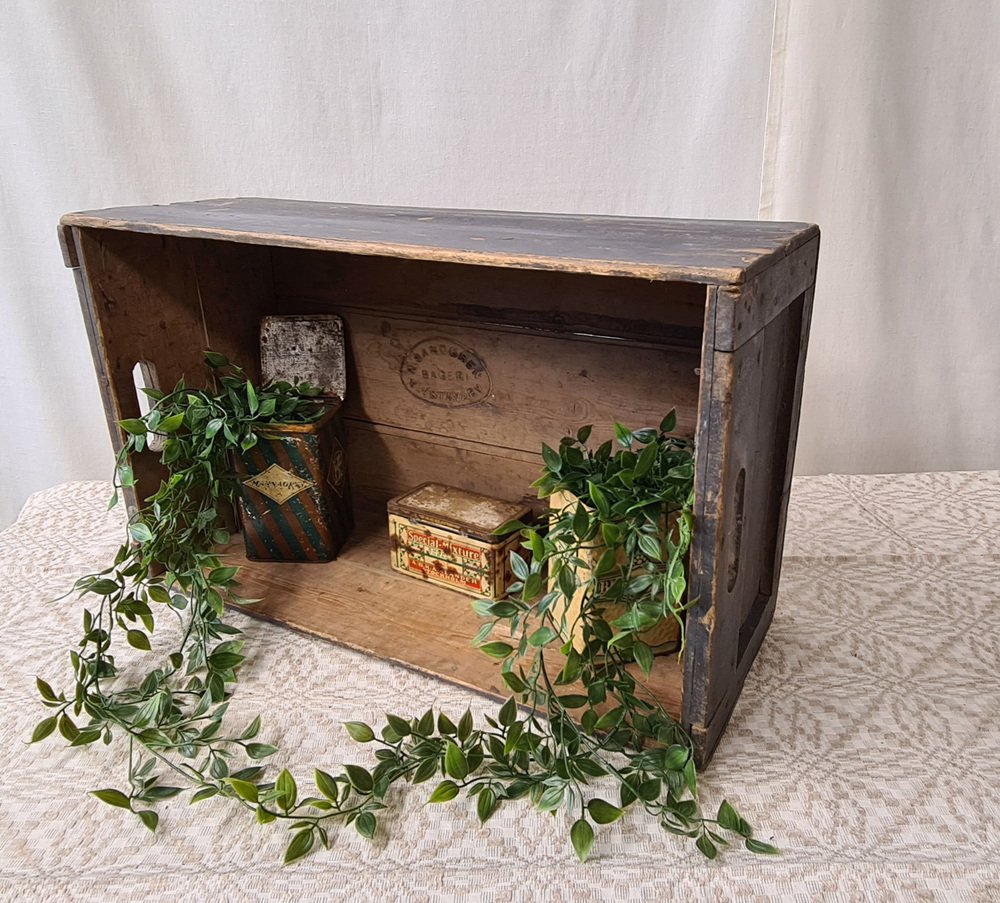 North Swedish Wooden Bakery Bin, 1940s