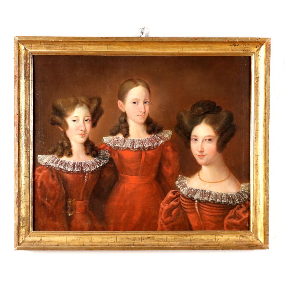 Northern European Artist, The Three Sisters, Oil on Canvas, 1800