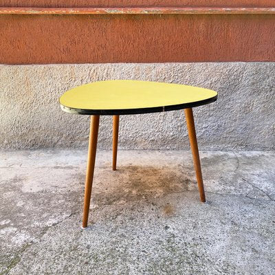 Northern European Yellow Coffee Table with Original Solid Beech Legs, 1960s-GDD-1097268