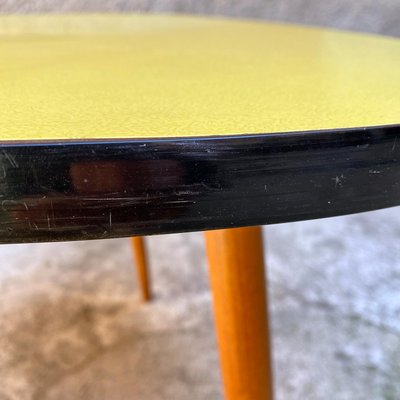 Northern European Yellow Coffee Table with Original Solid Beech Legs, 1960s-GDD-1097268