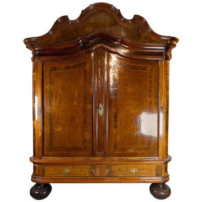 Northern German Baroque Cabinet in Walnut and Oak, 1730s-UY-842799