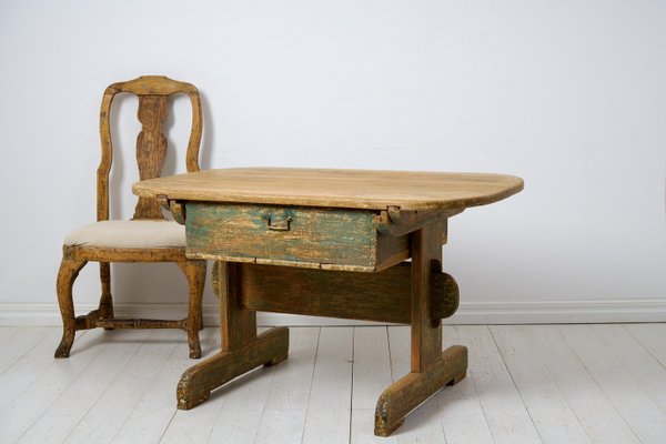 Northern Swedish Country Table with Drawer-MJF-1820424