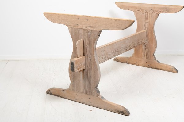 Northern Swedish Genuine Country Dining Trestle Table-MJF-1433265