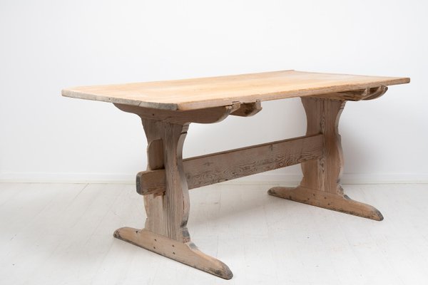 Northern Swedish Genuine Country Dining Trestle Table-MJF-1433265